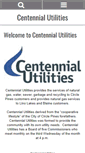 Mobile Screenshot of centennialutilities.com