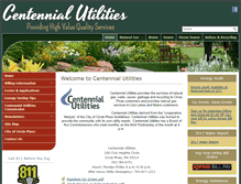 Tablet Screenshot of centennialutilities.com